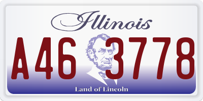 IL license plate A463778