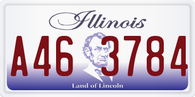 IL license plate A463784