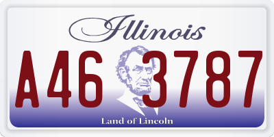 IL license plate A463787