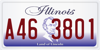 IL license plate A463801
