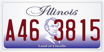 IL license plate A463815