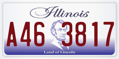 IL license plate A463817