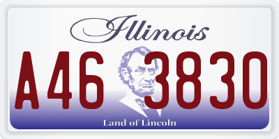 IL license plate A463830