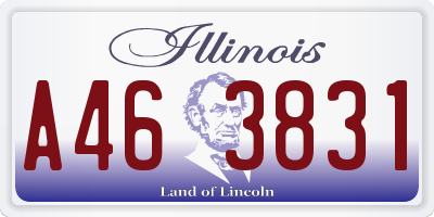 IL license plate A463831