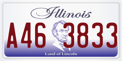 IL license plate A463833