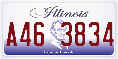 IL license plate A463834