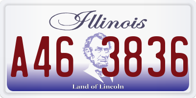 IL license plate A463836