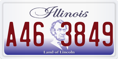 IL license plate A463849