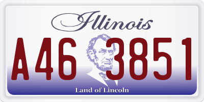 IL license plate A463851