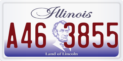 IL license plate A463855