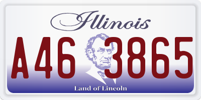 IL license plate A463865