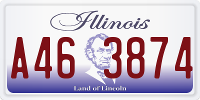 IL license plate A463874