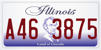 IL license plate A463875