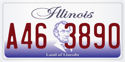 IL license plate A463890