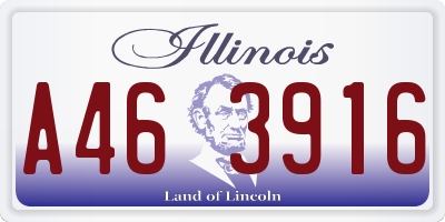 IL license plate A463916