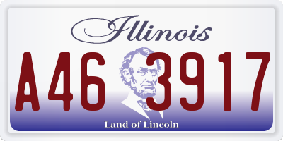 IL license plate A463917
