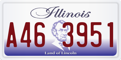 IL license plate A463951