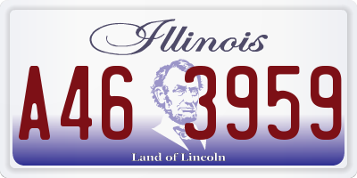 IL license plate A463959