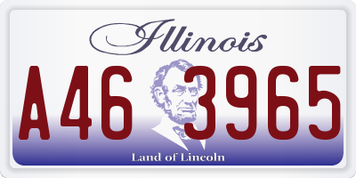 IL license plate A463965