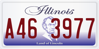 IL license plate A463977