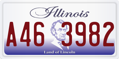 IL license plate A463982