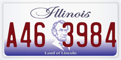 IL license plate A463984