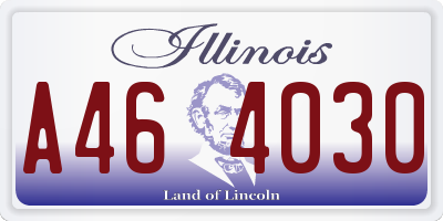 IL license plate A464030