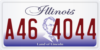 IL license plate A464044