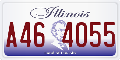 IL license plate A464055