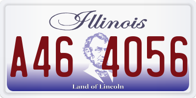 IL license plate A464056