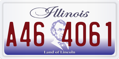 IL license plate A464061
