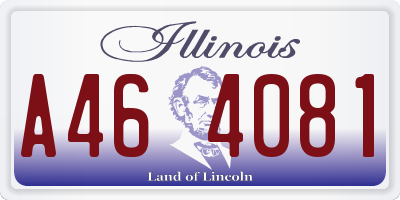 IL license plate A464081
