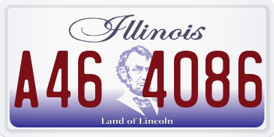 IL license plate A464086