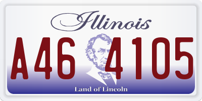 IL license plate A464105