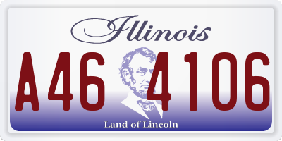 IL license plate A464106