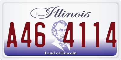 IL license plate A464114