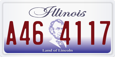 IL license plate A464117