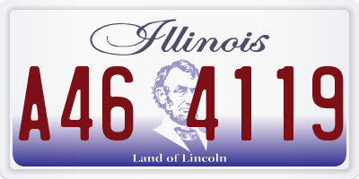 IL license plate A464119