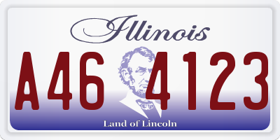IL license plate A464123