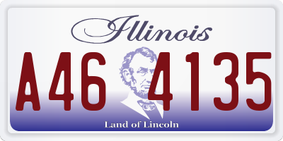 IL license plate A464135