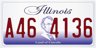 IL license plate A464136