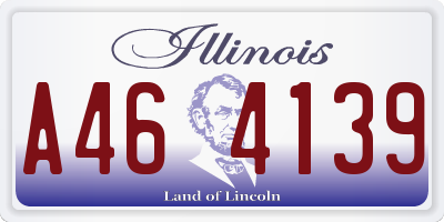 IL license plate A464139