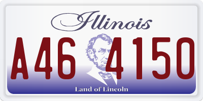 IL license plate A464150