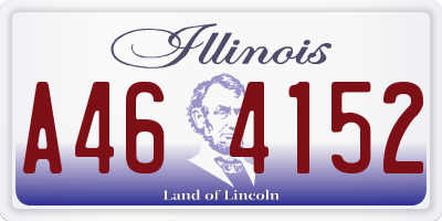 IL license plate A464152