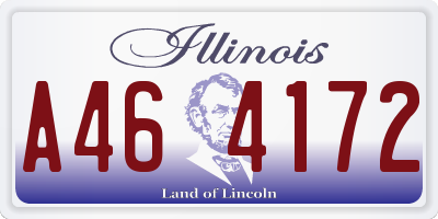 IL license plate A464172