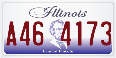 IL license plate A464173