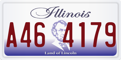 IL license plate A464179
