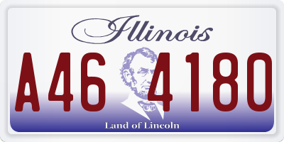 IL license plate A464180