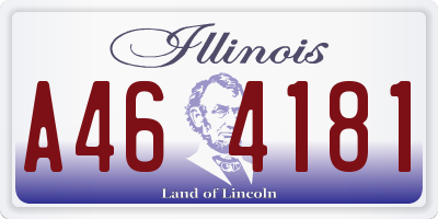 IL license plate A464181