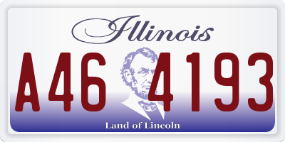IL license plate A464193